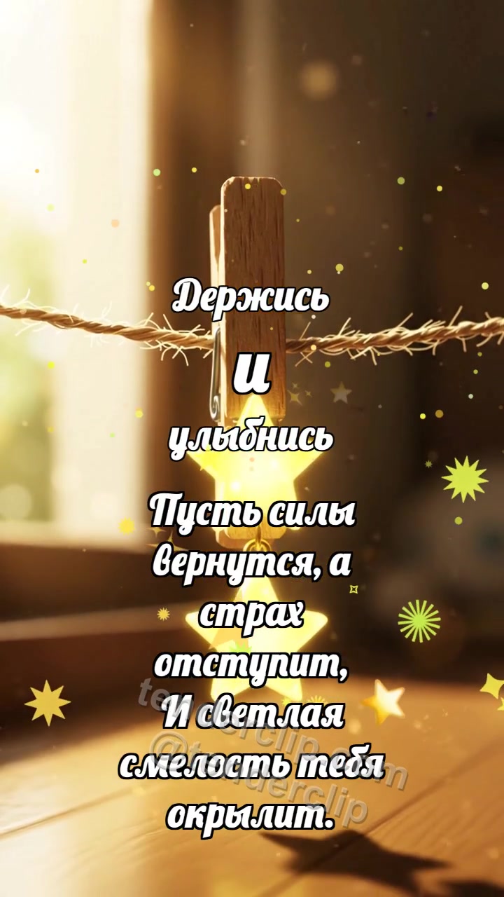Держись и улыбнись: Прищепка держит звезду