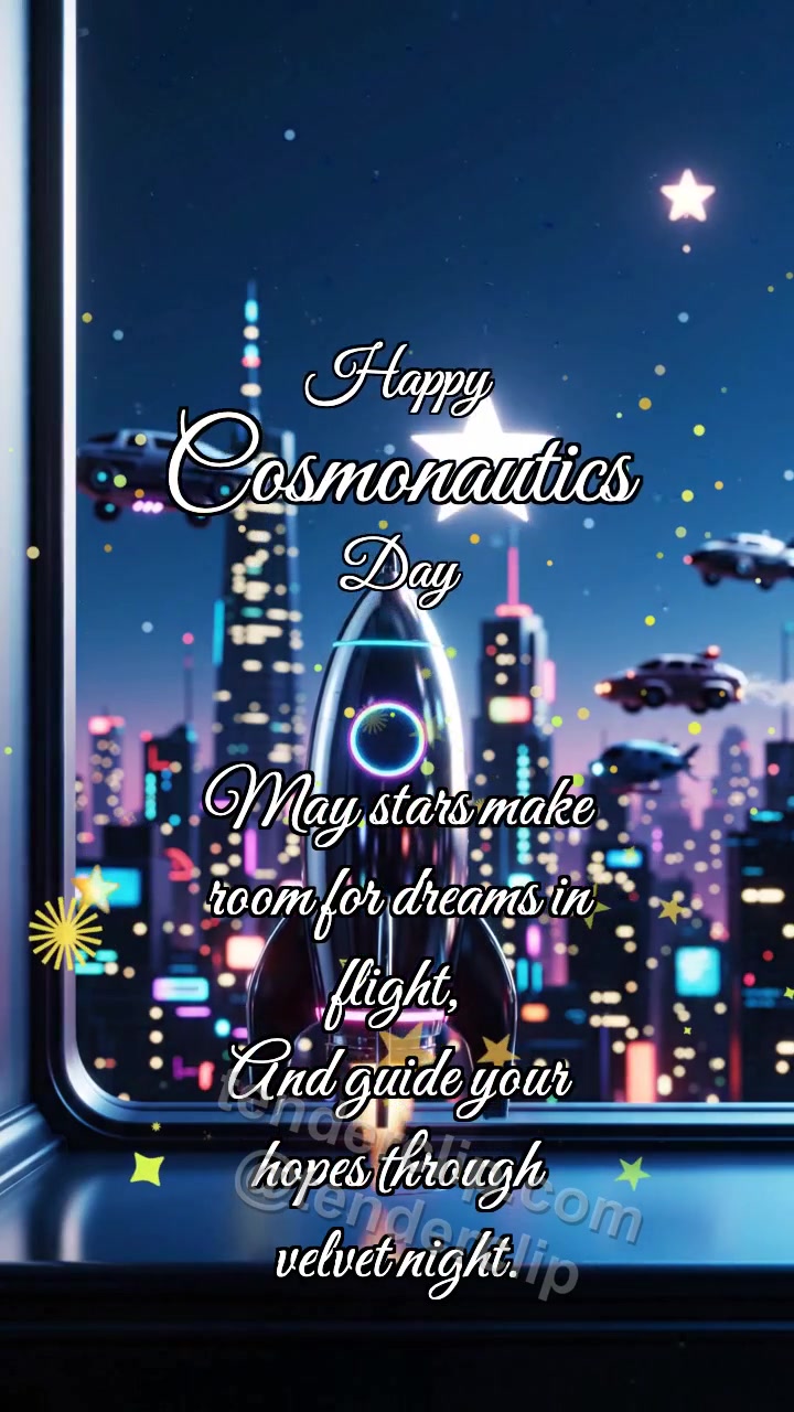 Happy Cosmonautics Day: Rocket Touches Star