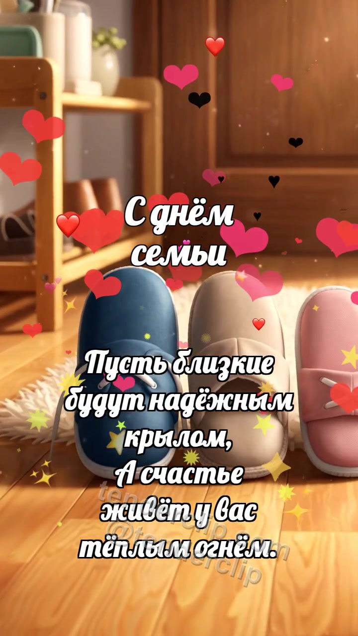 С днём семьи: Тапочки собираются вместе