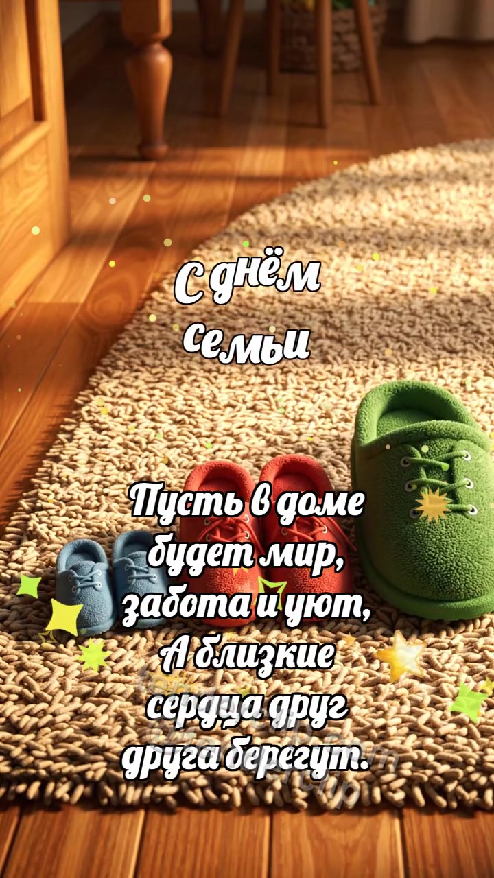 С днём семьи: Тапочки собираются вместе
