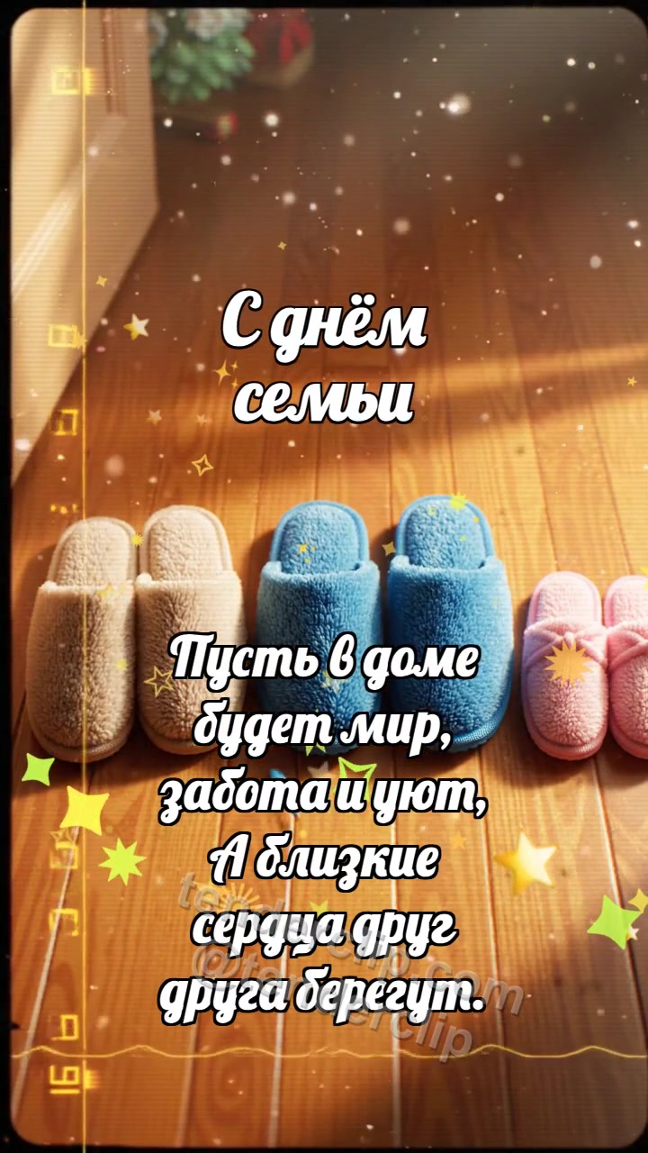 С днём семьи: Тапочки собираются вместе