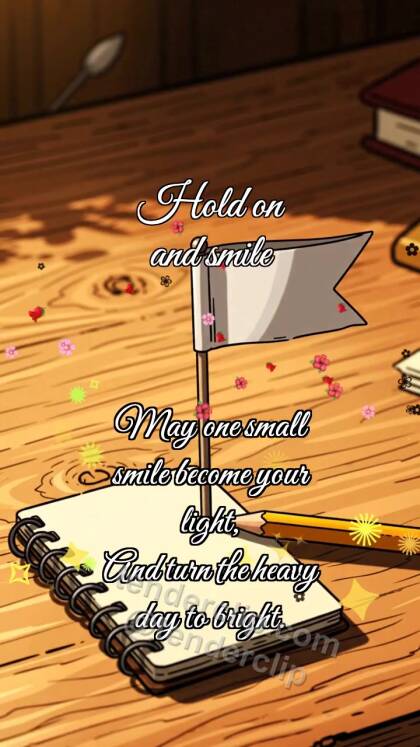 Hold on and smile: Pencil Raises Flag