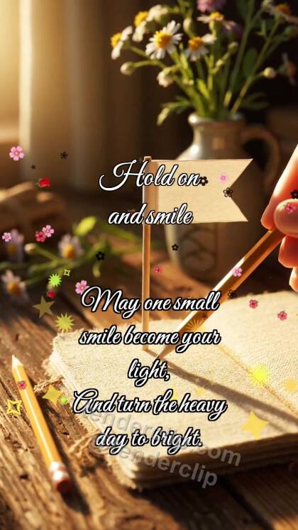 Hold on and smile: Pencil Raises Flag