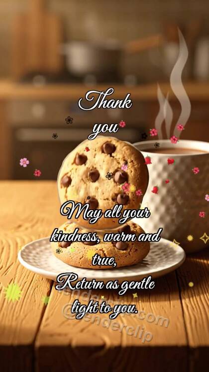 Thank you: Cookie Thanks Cup