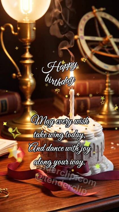 Happy birthday: Candle Gives Bow