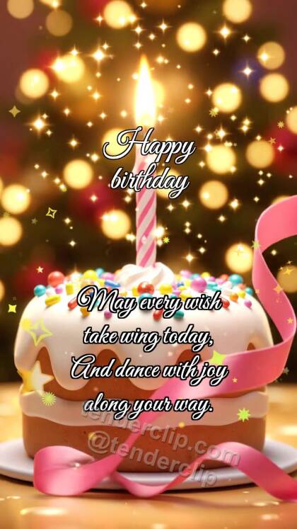 Happy birthday: Candle Gives Bow
