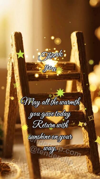 Thank you: Ladder Holds Star