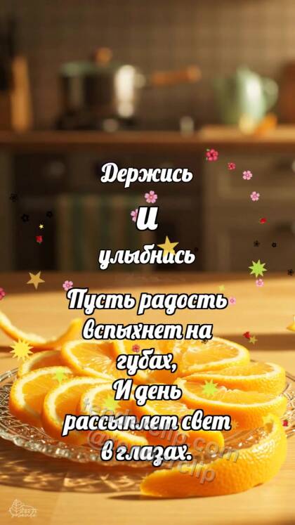 Держись и улыбнись: Апельсин будит солнце