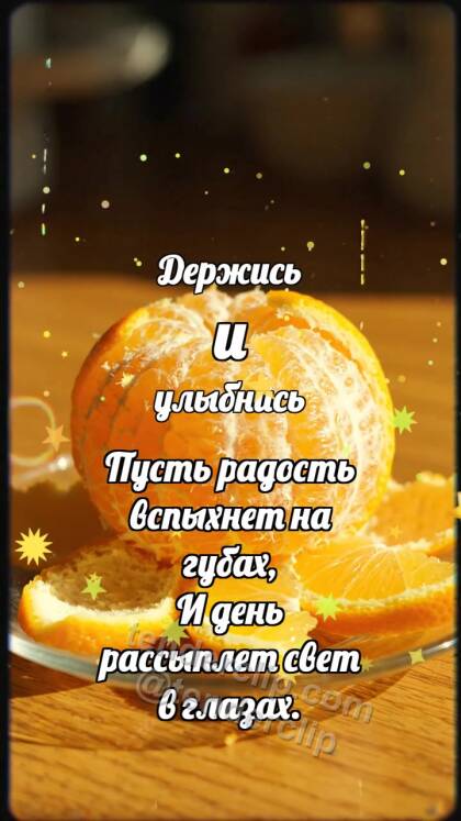 Держись и улыбнись: Апельсин будит солнце