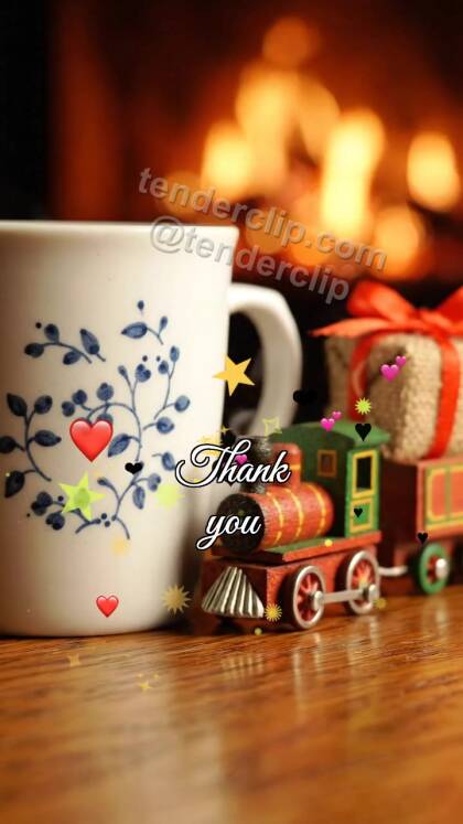 Thank you: toy train delivers a gift