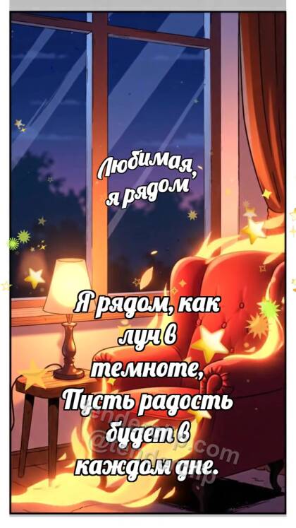 Любимая, я рядом: Лампа сторожит окно