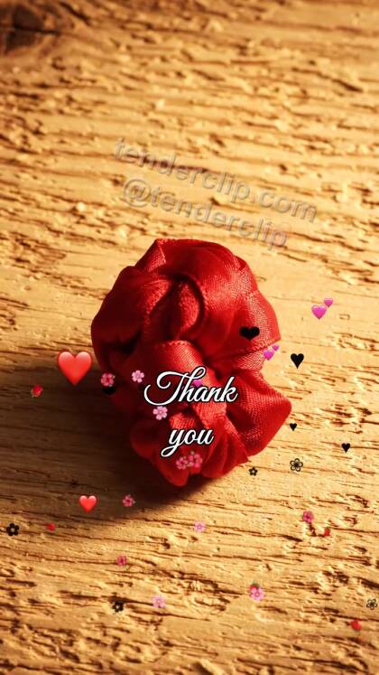Thank you: ribbon becomes a bow