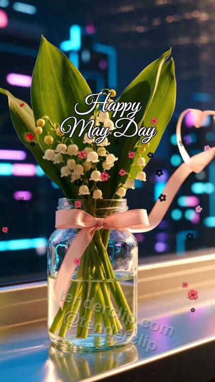Happy May Day: Lily Swings Ribbon
