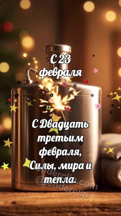 С 23 февраля: Фляга ловит искру