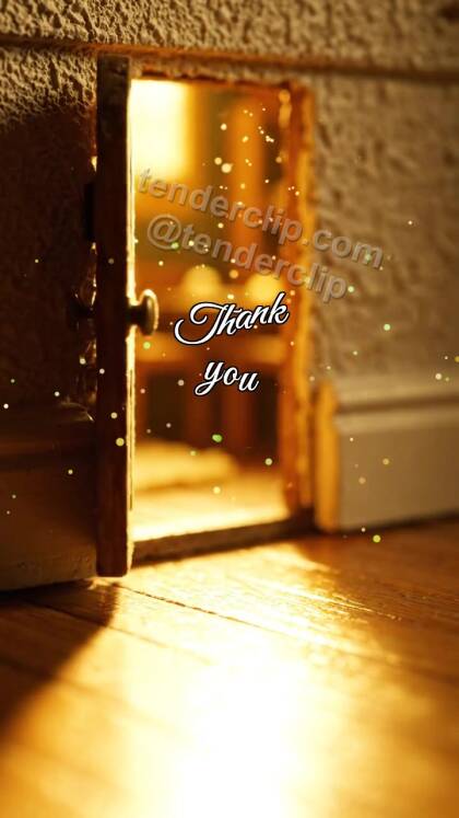 Thank you: little door opens warm light