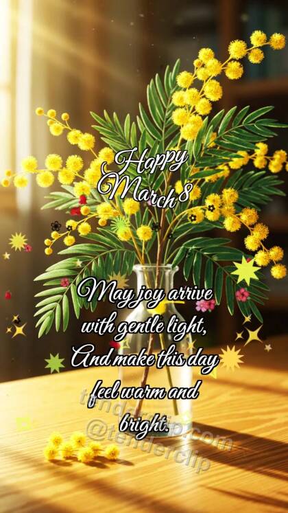 Happy March 8: Mimosa Drops Sunshine