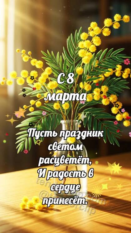 С 8 марта: Мимоза роняет солнце