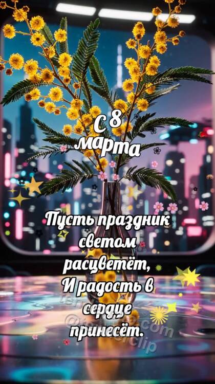 С 8 марта: Мимоза роняет солнце