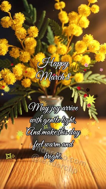 Happy March 8: Mimosa Drops Sunshine