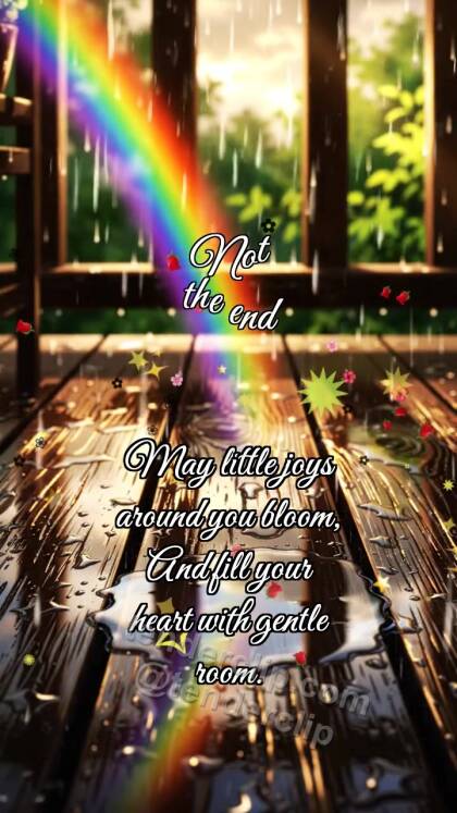 Not the end: Rainbow Touches Puddle