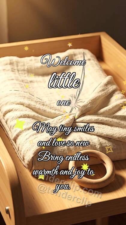 Welcome little one: Swaddle Catches Feather