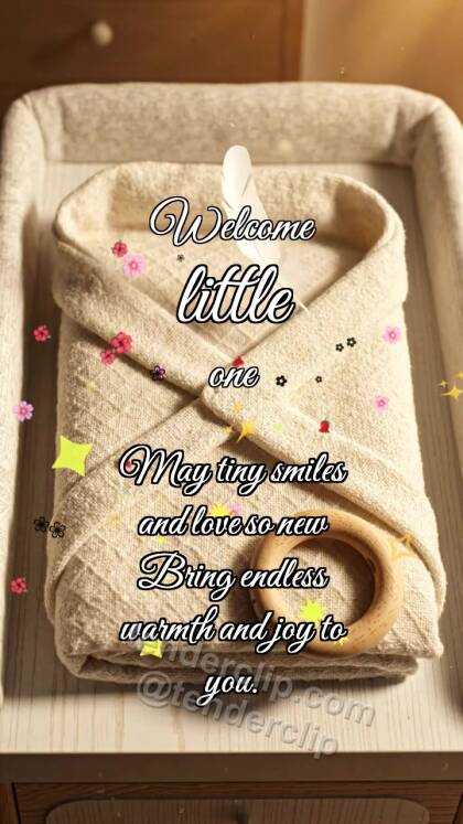 Welcome little one: Swaddle Catches Feather