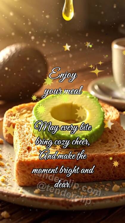 Enjoy your meal: Toast Catches Avocado