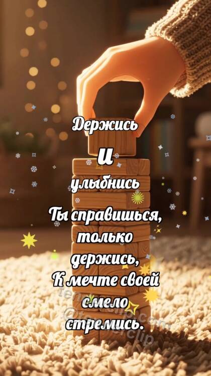 Держись и улыбнись: Кубик завершает башню