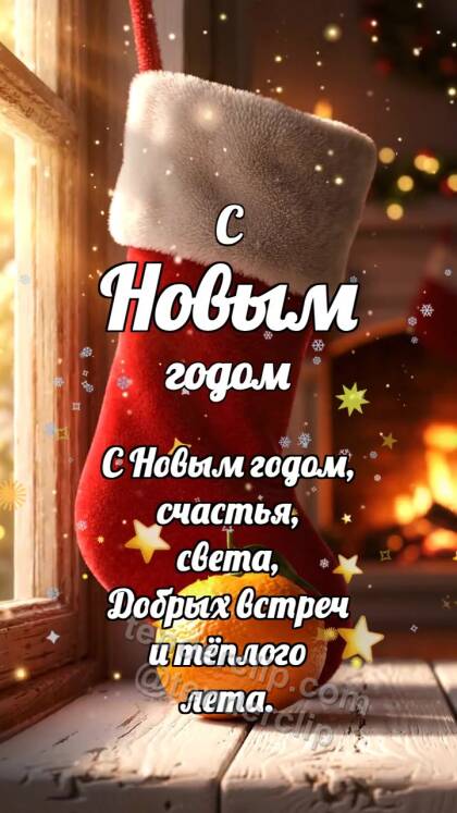 С Новым годом: Сапожок ловит мандарин