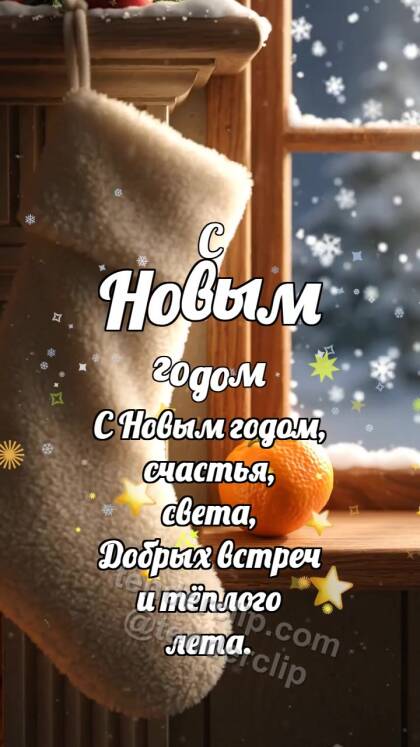 С Новым годом: Сапожок ловит мандарин
