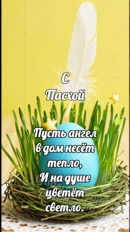 С Пасхой: Яйцо ловит перышко