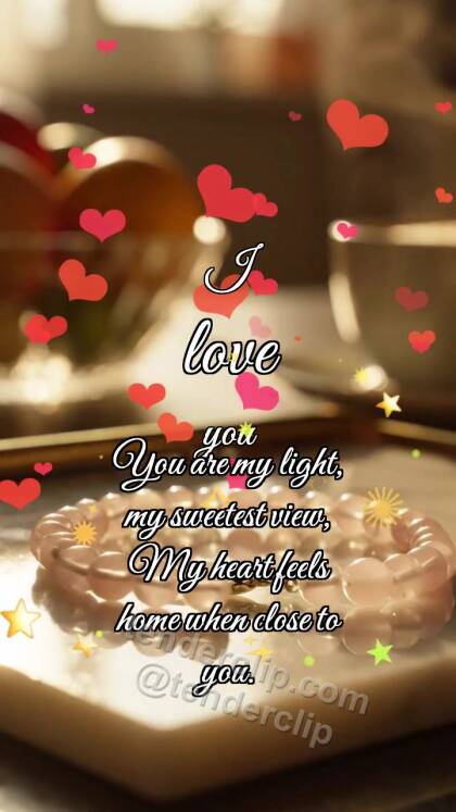 I love you: Beads Form Bracelet