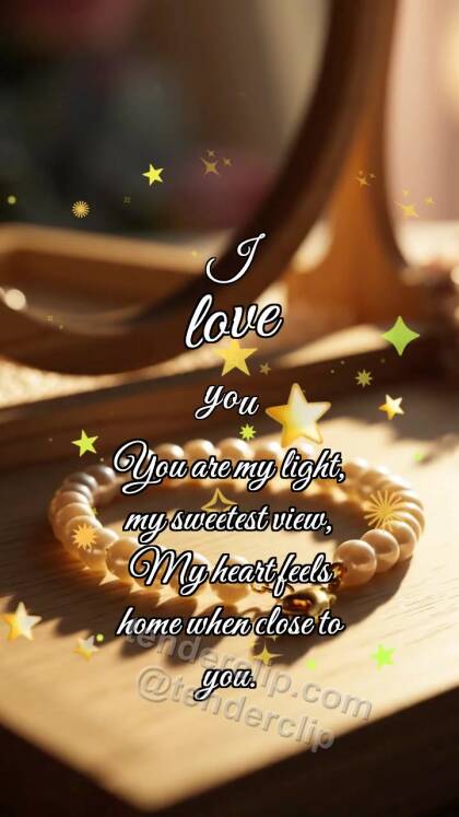 I love you: Beads Form Bracelet