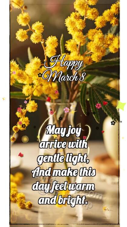 Happy March 8: Mimosa Drops Sunshine