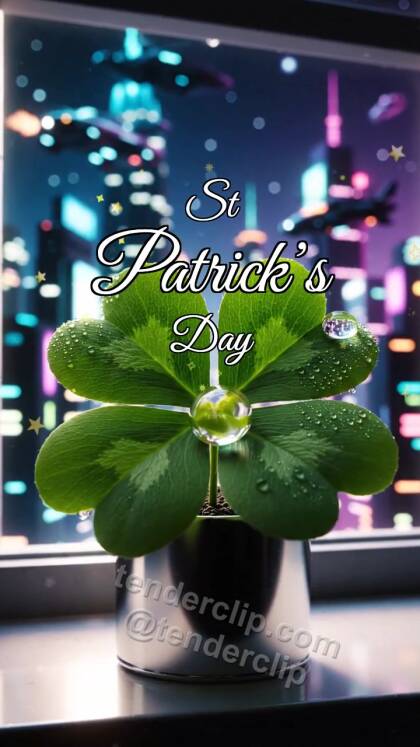 St Patrick’s Day: Clover Catches Dew