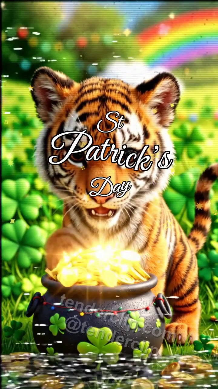 St Patrick’s Day: Tiger Cub By Lucky Pot