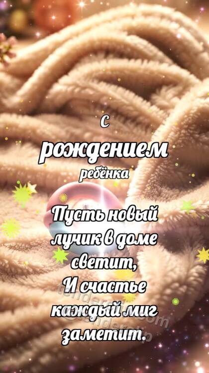С рождением ребёнка: Нежная погремушка роняет блик