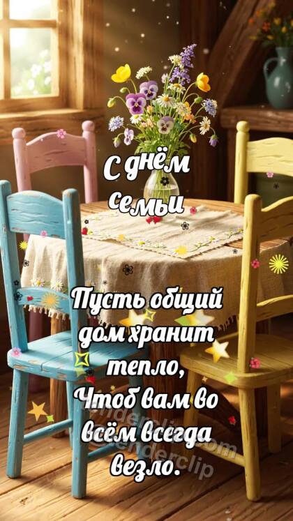 С днём семьи: Стулья собирают круг