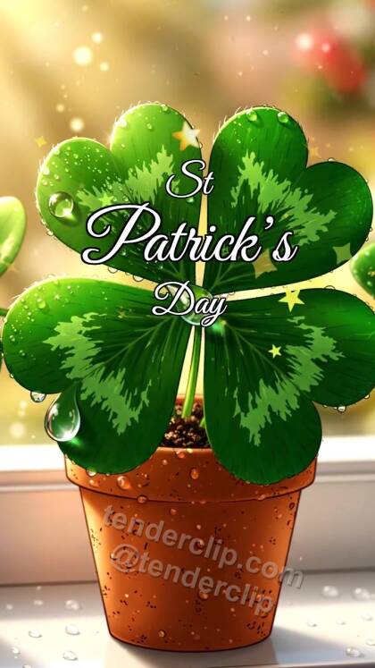 St Patrick’s Day: Clover Catches Dew