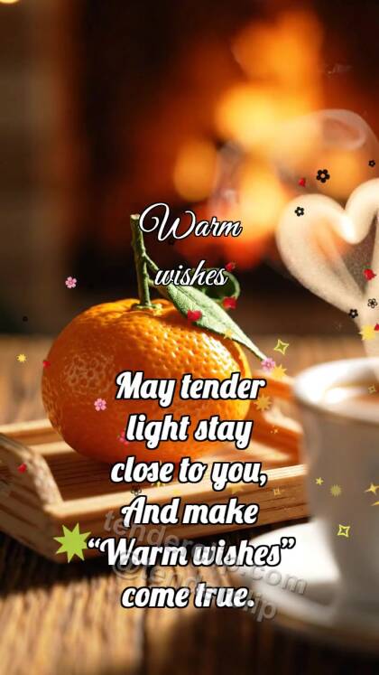 Warm wishes: Pine Tray Brings Mandarin