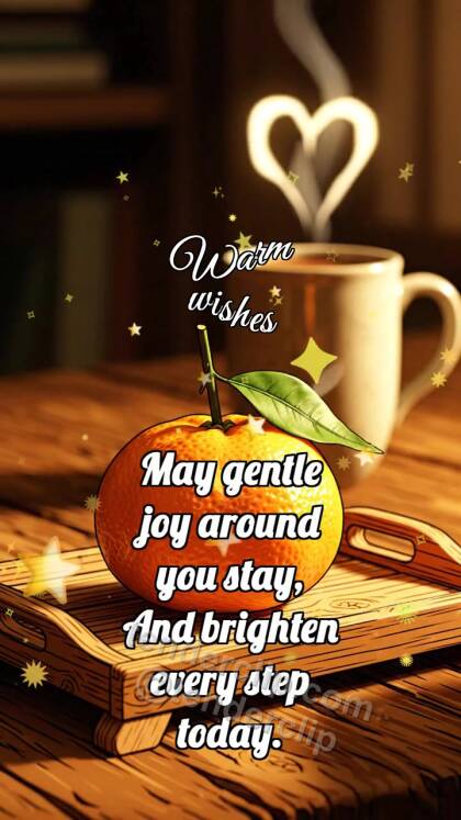 Warm wishes: Pine Tray Brings Mandarin