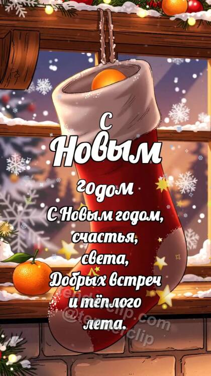 С Новым годом: Сапожок ловит мандарин