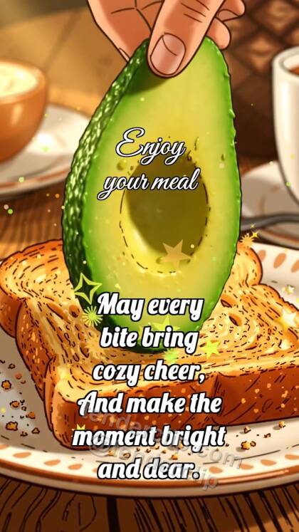Enjoy your meal: Toast Catches Avocado