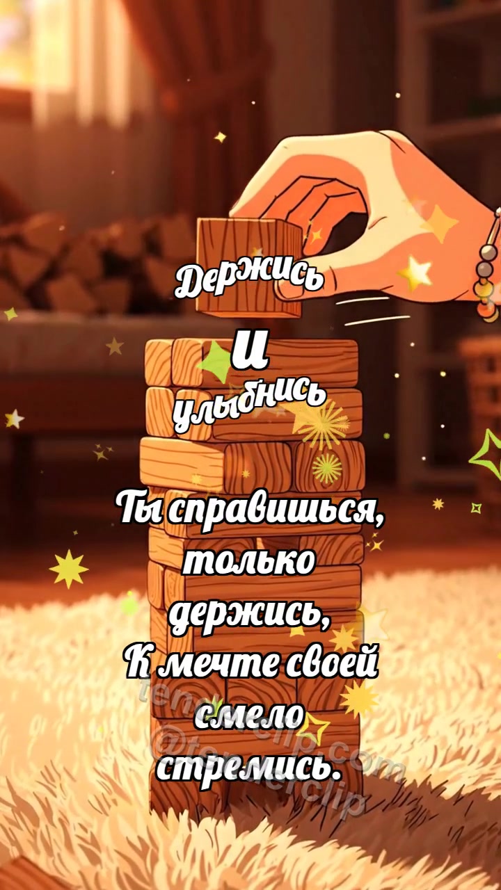 Держись и улыбнись: Кубик завершает башню