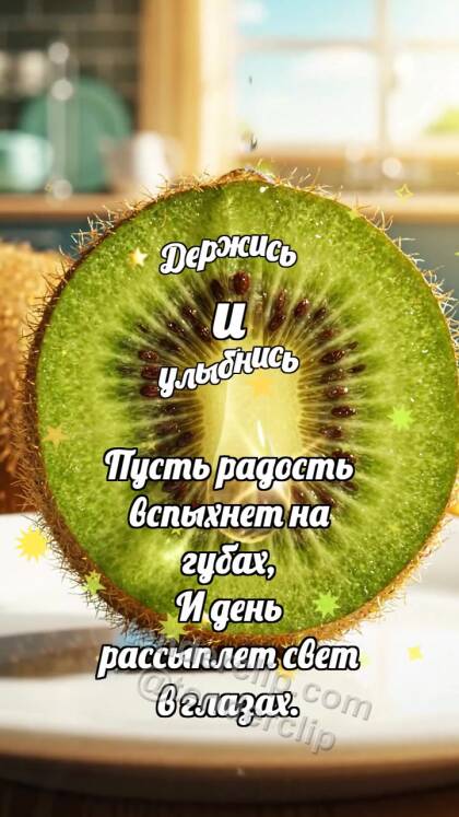 Держись и улыбнись: Киви ловит каплю
