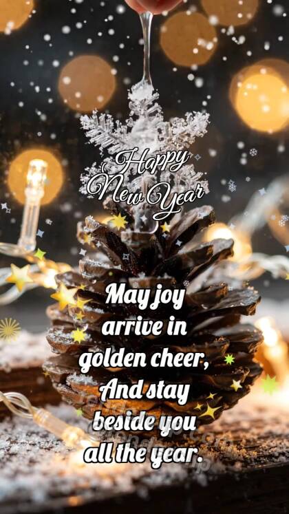 Happy New Year: Pinecone Warms Snowflake