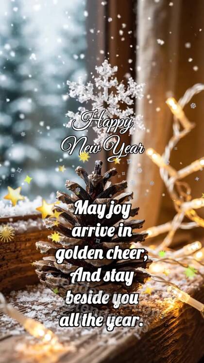 Happy New Year: Pinecone Warms Snowflake