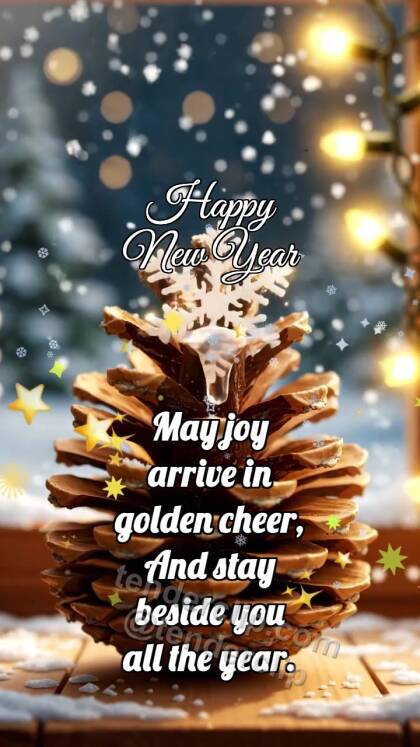Happy New Year: Pinecone Warms Snowflake