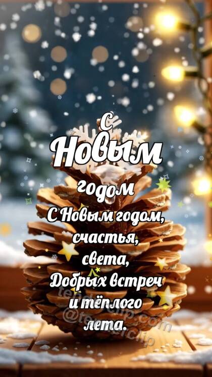 С Новым годом: Шишка греет снежинку