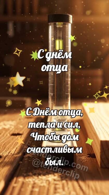 С днём отца: Уровень ловит пузырёк
